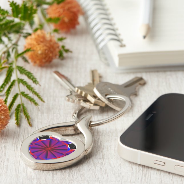 Endless Pinwheel by Kenneth Yoncich Key Ring (Side)