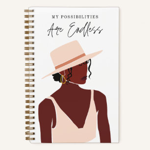 Endless Possibilities Black Girl Spiral Notebook