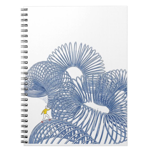 Endless Slinky Coil Walk Minimalist Notebook (Front)