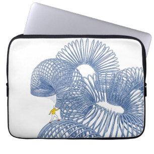 Endless Slinky Coil Walk Minimalist Notebook Laptop Sleeve