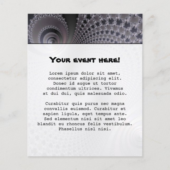 Endless Spirals - Fractal Art Flyer (Front)
