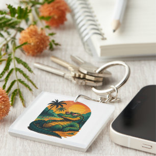 Endless Summer Crocodile - Retro Key Ring