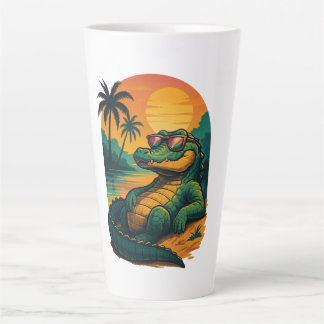 Endless Summer Crocodile - Retro Latte Mug