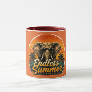 Endless Summer Elephant Mug Red
