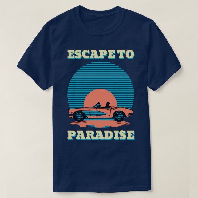 Endless Summer Paradise retro T-Shirt (Design Front)