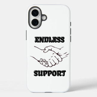 Endless Support – Handshake Symbol of Unity & Trus iPhone 16 Plus Case