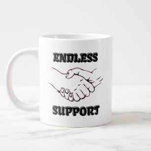 Endless Support – Handshake Symbol of Unity & Trus Large Coffee Mug