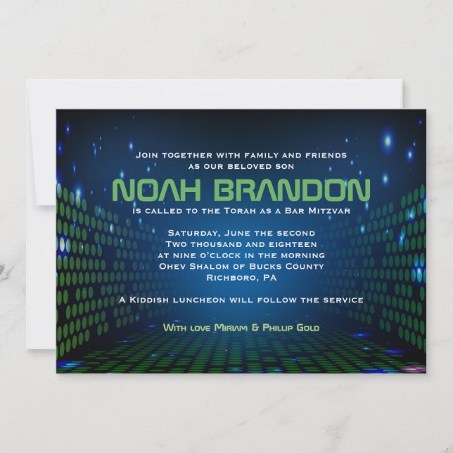 ENDLESS VIDEO GAMING Bar Mitzvah Invitation (Front)