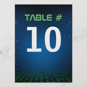 ENDLESS VIDEO GAMING Bar Mitzvah Table Number Card