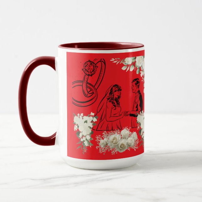 Endless vow magic bright red mug (Left)