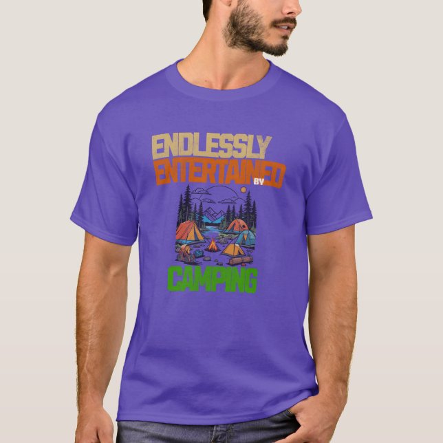 Endlessly Entertained by Camping vintage T-Shirt (Front)