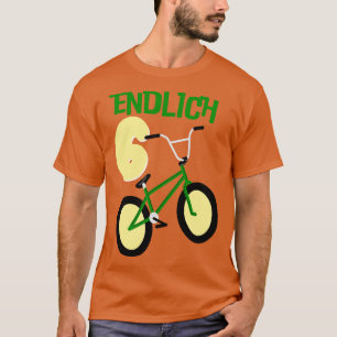 Endlich 6 BMX Fahrrad Kinder Geburtstag Jungen T-Shirt