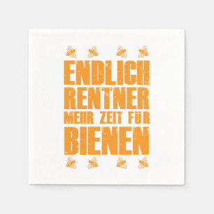 Endlich Rentner Bienen Imker Imkerei Imkerin Honig Napkin