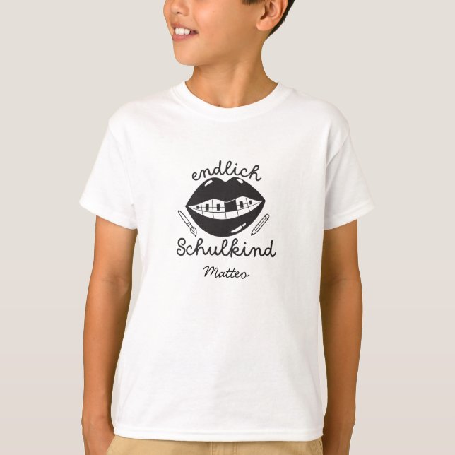 Endlich Schulkind Schultuete 1 Klasse Einschulung  T-Shirt (Front)