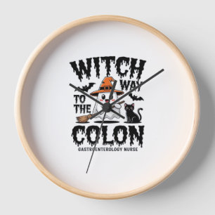 Endo Nurse Halloween Gastrointestinal Nurse Ghost Clock