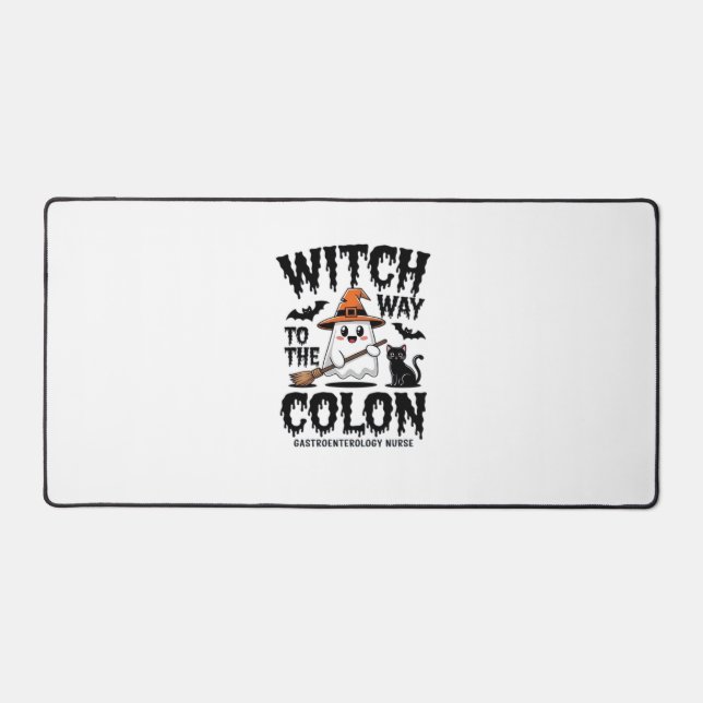 Endo Nurse Halloween Gastrointestinal Nurse Ghost  Desk Mat (Front)