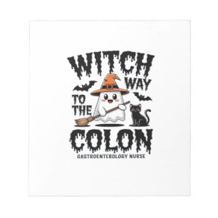 Endo Nurse Halloween Gastrointestinal Nurse Ghost Notepad