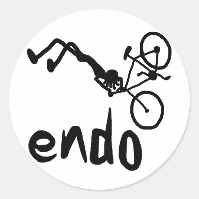 Endo Stick figure Classic Round Sticker (Front)