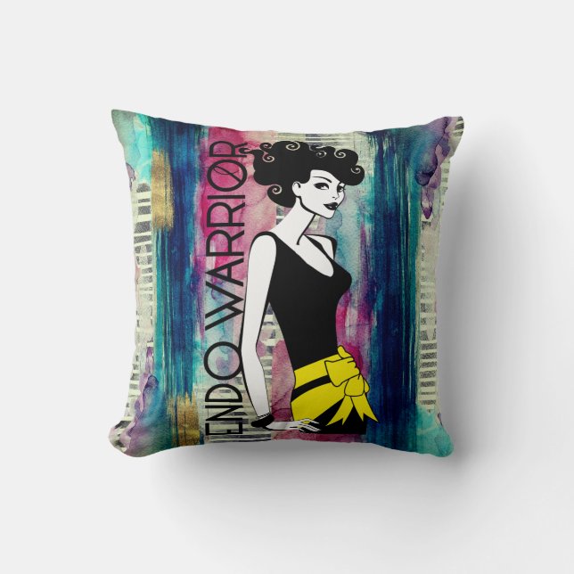 ENDO WARRIOR Polyester Throw Pillow 16" x 16" (Front)