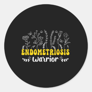 Endo Warrior Shirt Endometriosis Fighter Endo Awar Classic Round Sticker