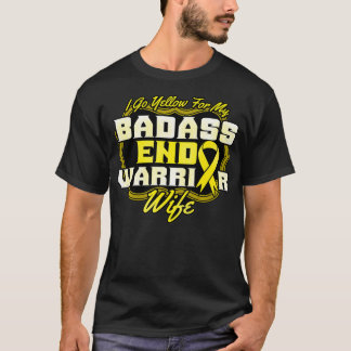 Endo Warrior Wife Endometriosis Yellow Endometrium T-Shirt