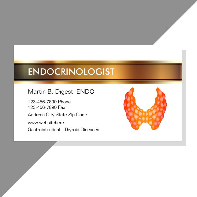 Endocrinologist Editable Medical Business Cards (Creator Uploaded)