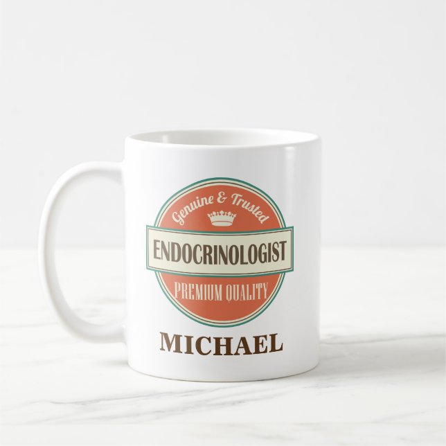 Endocrinologist Personalised Office Mug Gift (Left)