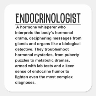 Endocrinologist square sticker