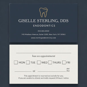 Endodontics Dentistry Tooth Appointment Reminder Card