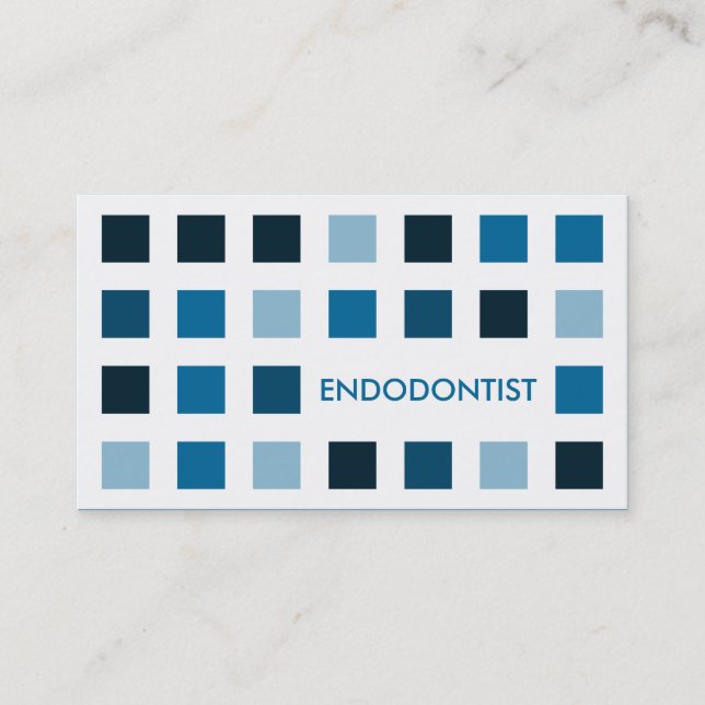 ENDODONTIST (mod squares) Business Card (Front)