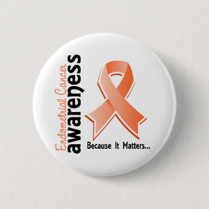 Endometrial Cancer Awareness 5 6 Cm Round Badge