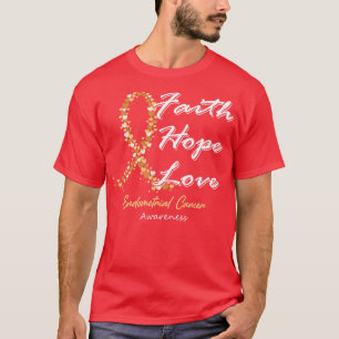 Endometrial Cancer Awareness Faith Hope Love In Th T-Shirt