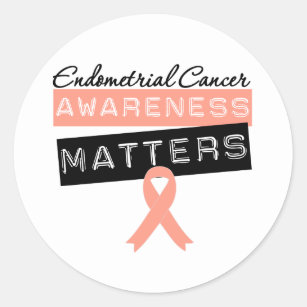 Endometrial Cancer Awareness Matters Classic Round Sticker