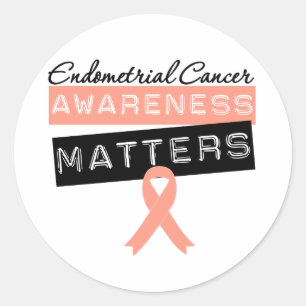 Endometrial Cancer Awareness Matters Classic Round Sticker