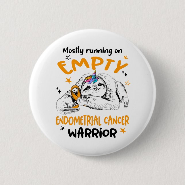 Endometrial Cancer Awareness Month Ribbon Gifts 6 Cm Round Badge (Front)