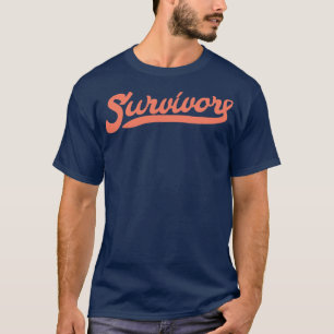 Endometrial Cancer Awareness Survivor Peach Ribbon T-Shirt