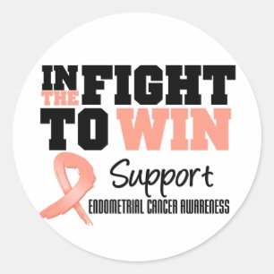 Endometrial Cancer In The Fight To Win Classic Round Sticker