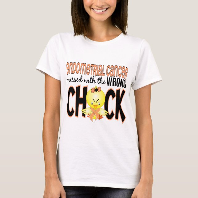 Endometrial Cancer Messed With The Wrong Chick T-Shirt (Front)