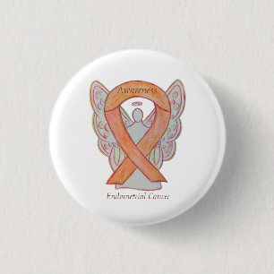 Endometrial Cancer Peach Awareness Ribbon Pins