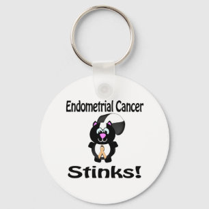 Endometrial Cancer Stinks Skunk Awareness Design Key Ring