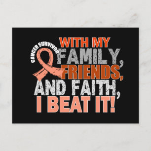 Endometrial Cancer Survivor Family Friends Faith Postcard