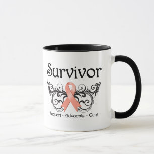 Endometrial Cancer Survivor Floral Deco Mug