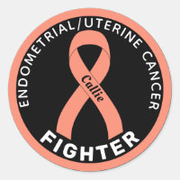 Endometrial/Uterine Cancer Fighter Ribbon Black