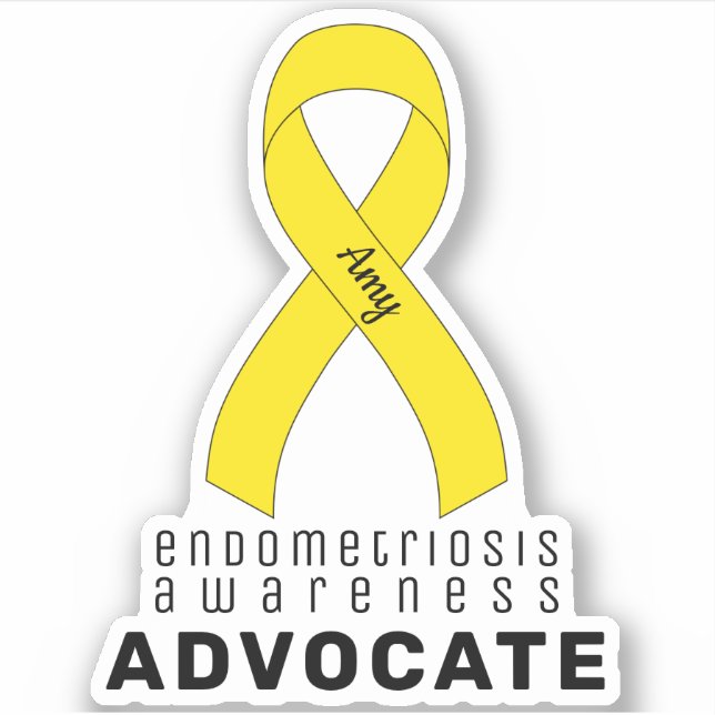 Endometriosis Awareness Advocate Vinyl Sticker (Front)