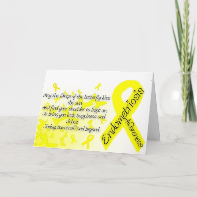 Endometriosis Awareness, Butterfly Quote Card (Front)