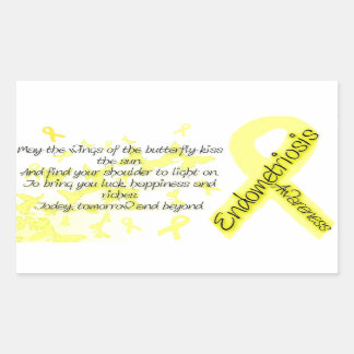 Endometriosis awareness Butterfly Quote Rectangular Sticker
