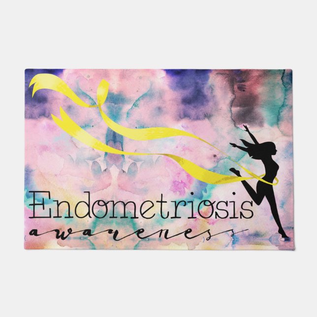 Endometriosis Awareness Doormat (Front)