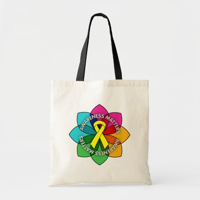 Endometriosis Awareness Matters Petals Tote Bag (Front)