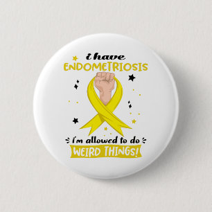 Endometriosis Awareness Month Ribbon Gifts 6 Cm Round Badge