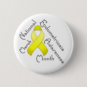 Endometriosis Awareness Month Round Light Button